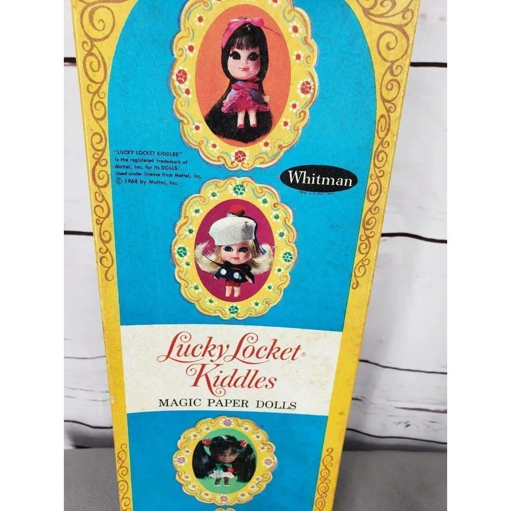 Vintage 60s Lucky Locket Kiddles Magic Paper Dolls Set Of‎ 4